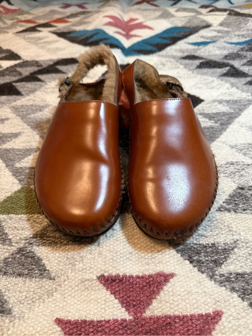 Hereu Cargol Shearling Lined Loafers Brown EU36
